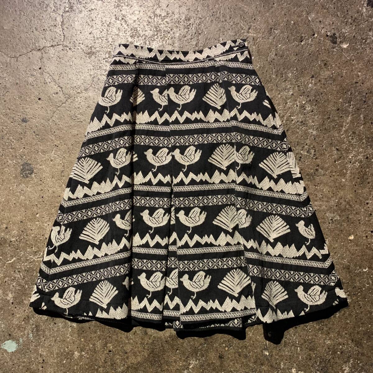 COMME des GARCONS 89AW 鳥刺繍 セットアップ Six AD1989 80s コムデギャルソン ドッキング ショートジャケット スカート_画像6