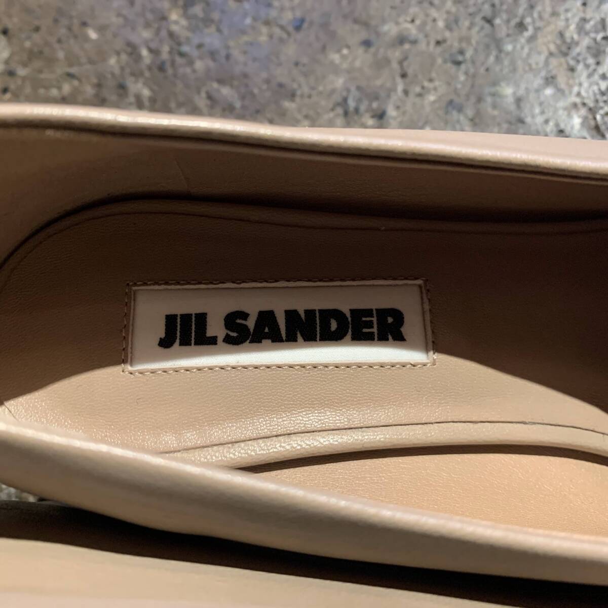 JIL SANDER チャンキーヒール パンプス ベージュ 38 ジルサンダー_画像9