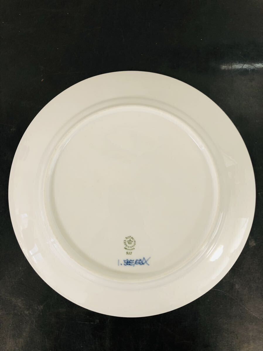 Royal Copenhagen ロイヤルコペンハーゲン ブルーフルーテッド 627 プレート 27cm 2枚セット 洋食器 皿 現状品C14B_画像7