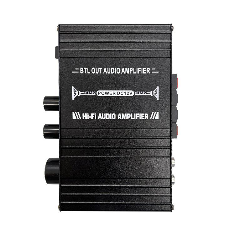 コンパクトオーディオアンプ AUX/RCA入力 2chパワーアンプ アルミボディ Hi-Fiステレオ DC12V/2A 40W+40W 高音/低音調整 LP-LPAK280の画像8