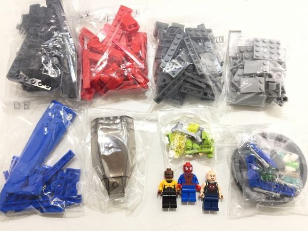 WS114　LEGO レゴ　76002 スーパーマン：メトロポリス・ショーダウン+76016 スパイダー・ヘリコプター・レスキュー　※説明書破れ 60サイズ_画像3