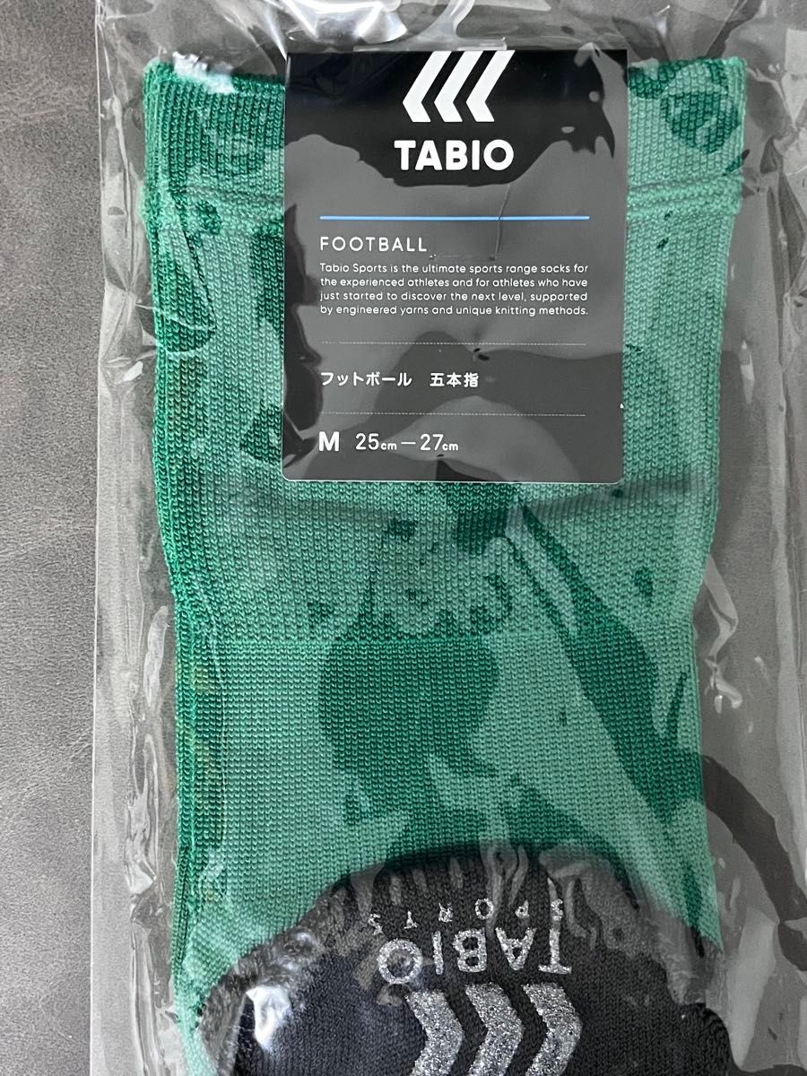 TABIO タビオ フットボール 5本指ソックスM 25〜27センチ グリーン