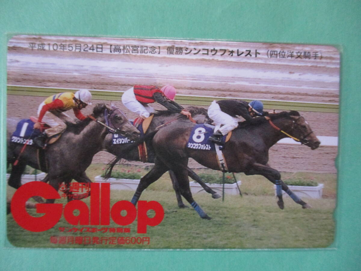 ☆週刊GALLOP 10年高松宮記念 シンコウフォレスト テレカ☆の画像1