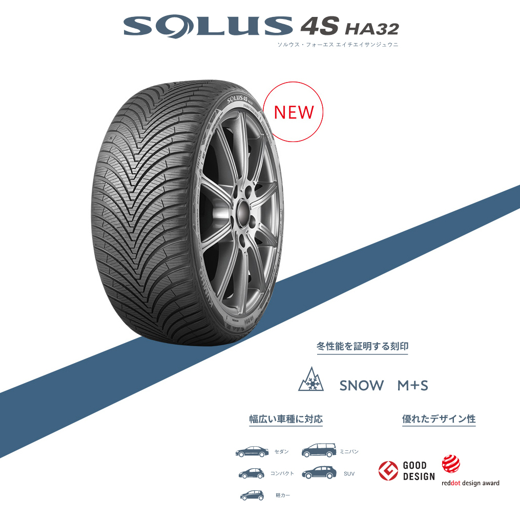 クムホタイヤ オールシーズンタイヤ ソルウス4S HA32【195/65R15 91H】KUMHO SOLUS 4S HA32_画像3