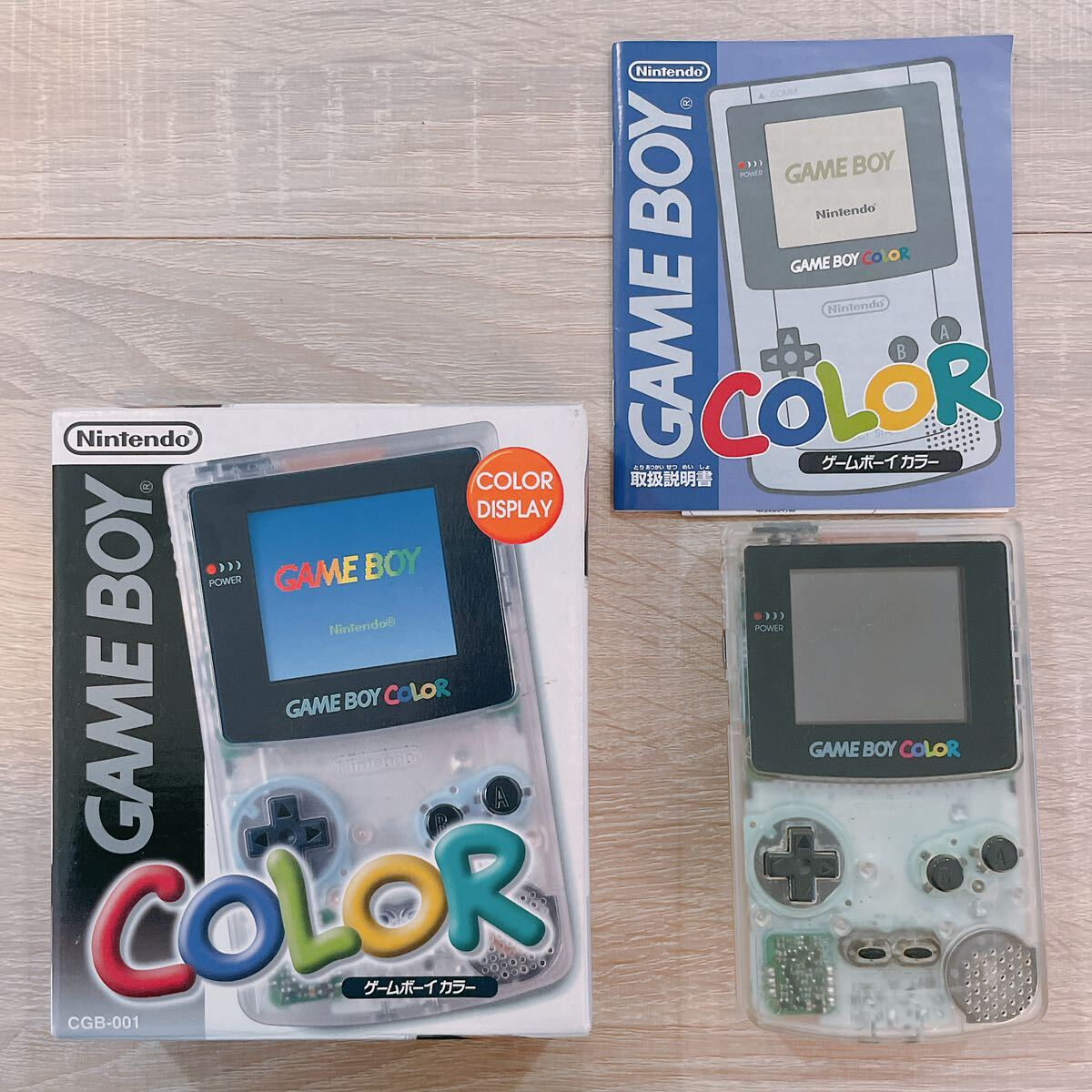 ゲームボーイカラー CGB-001 任天堂 Nintendo GBC スケルトン ニンテンドー GAMEBOY COLOR _画像1