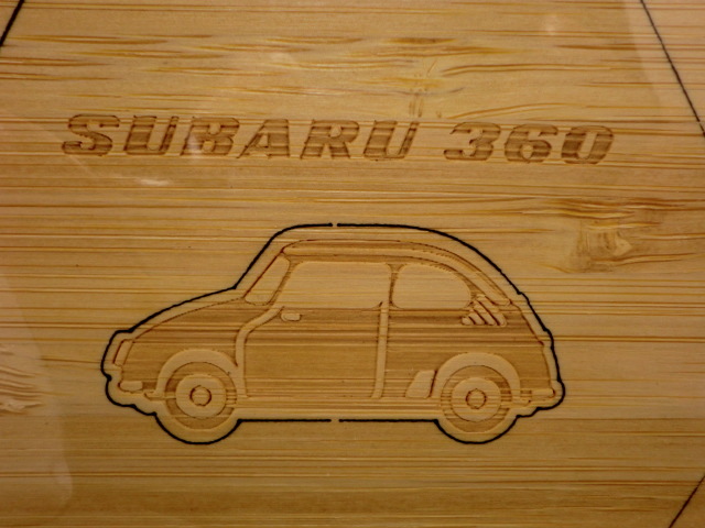 ★SUBARU/スバル360「ORIGINAL Bamboo ３way Kitchen Tool（箸置き・コースター・鍋敷き）/非売品」未使用品の画像1