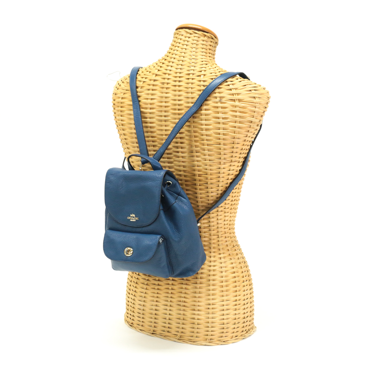 ... COACH  рюкзак  ...  кожа   mini  рюкзак  F37621  рюкзак    сумка   женский   голубой  подержанный товар  may13010