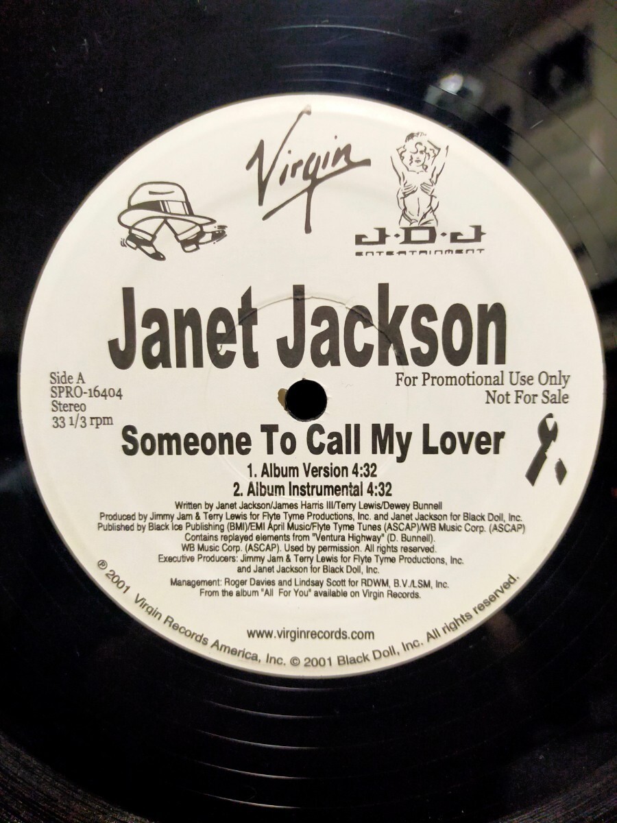 JANET JACKSON - SOMEONE TO CALL MY LOVER【12inch】2001' Us Original/Promo盤_画像1