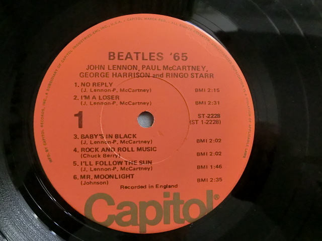 ★英Capitol (ST-2228) BEATLES' 65 Their new album of all new hits!★の画像3