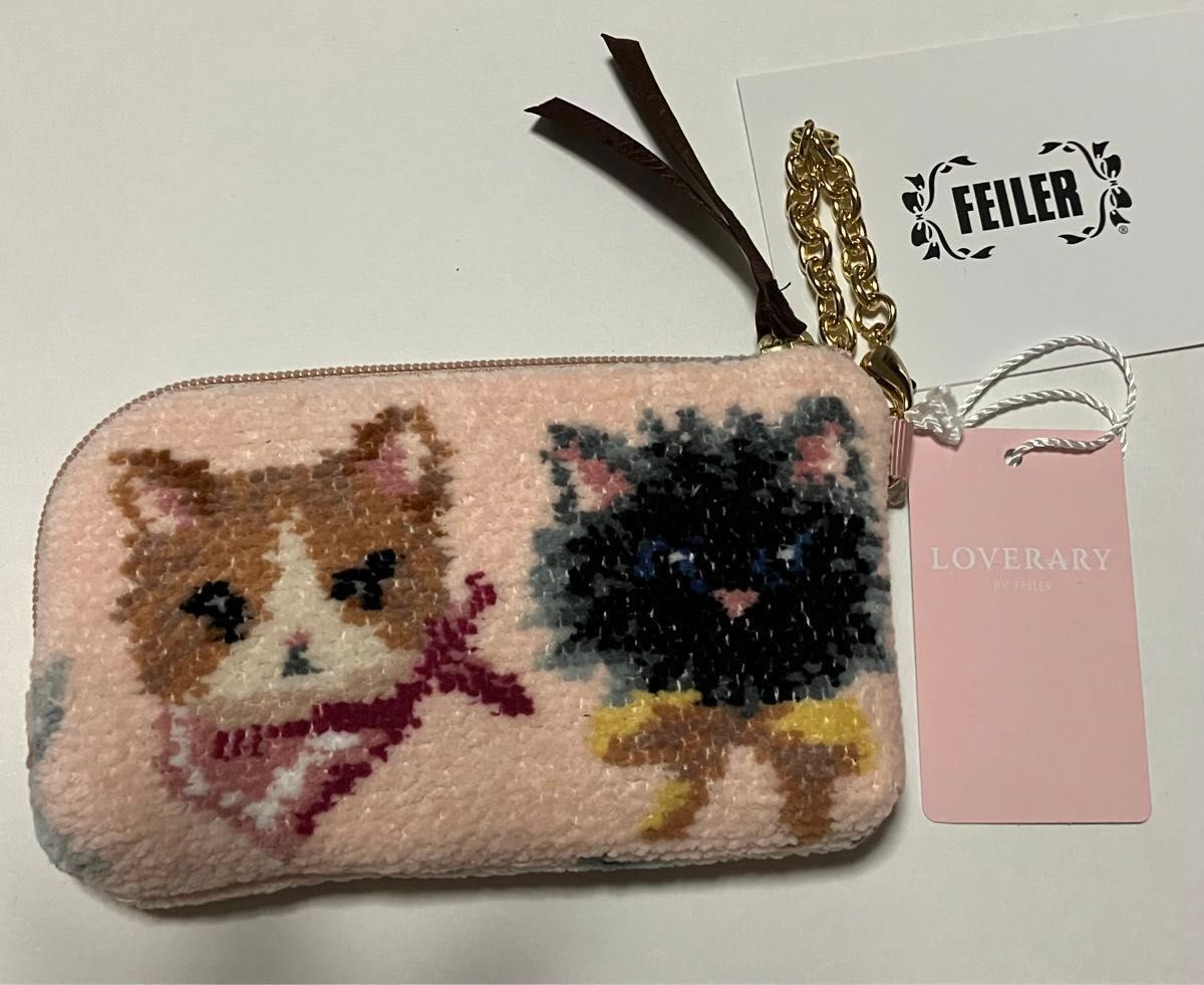 新品 FEILER ラブラリープリティーキャッツ キー&カードポーチ 新品 FEILER ラブラリープリティーキャッツ キー&カードポーチ