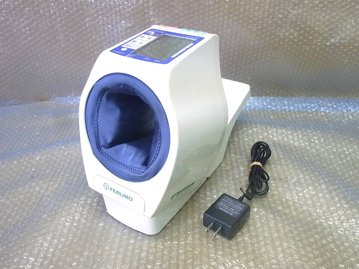 電子血圧計　テルモ TERMO ES-P2000　肘当て　ACアダプター付_画像1