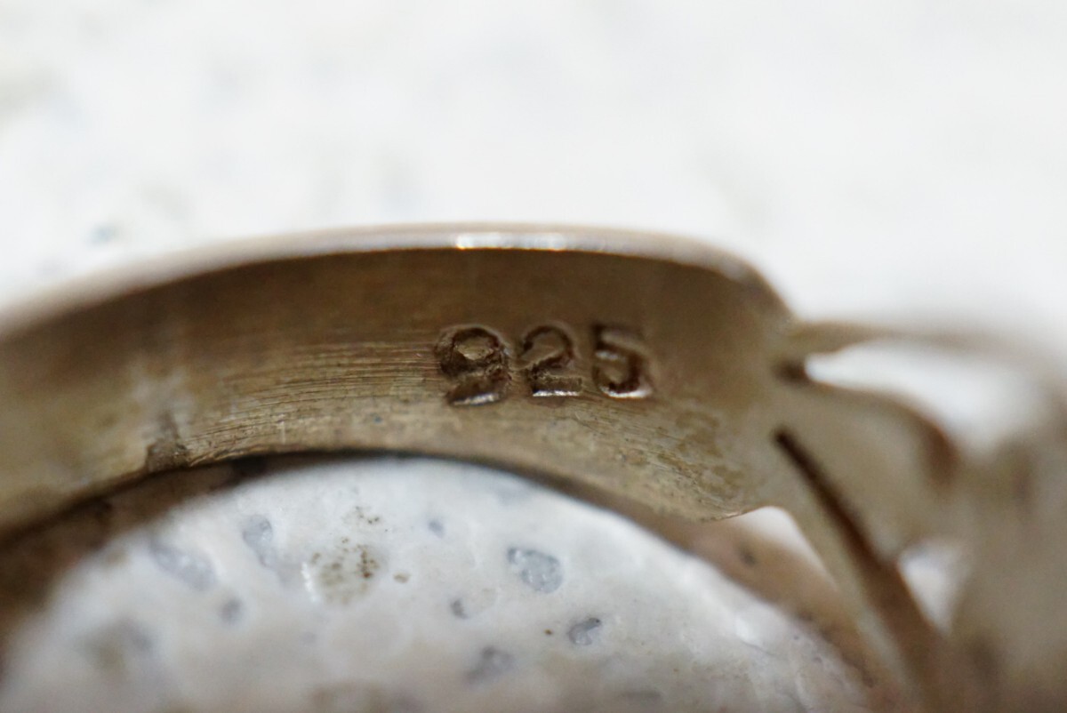 887 海外製 ガーネット リング 指輪 ヴィンテージ アクセサリー SILVER 925刻印 アンティーク 天然石 色石 宝石 カラーストーン 装飾品_画像5