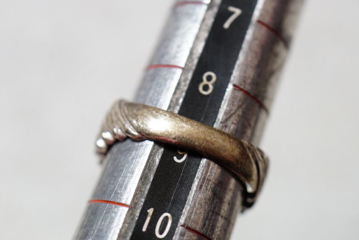 1384 天然ダイヤモンド シルバー リング 指輪 ヴィンテージ アクセサリー SILVER 925刻印 アンティーク 宝石 ダイヤ 装飾品_画像3