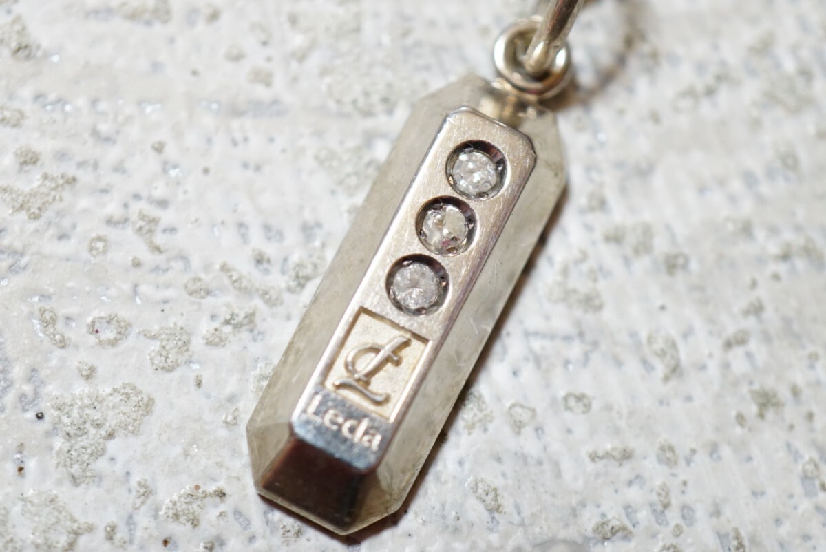 1691 Leda SILMA/レダシルマ 天然ダイヤモンド 0.10ct ペンダント ネックレス ブランド ヴィンテージ アクセサリー アンティーク 装飾品_画像1