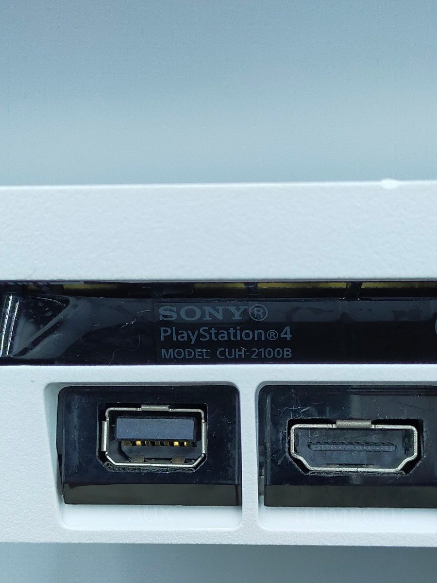 ☆SONY PlayStation4 本体 CUH-2100B グレイシャーホワイト PS4 プレステ4 ソニー 赤コントローラー_画像3