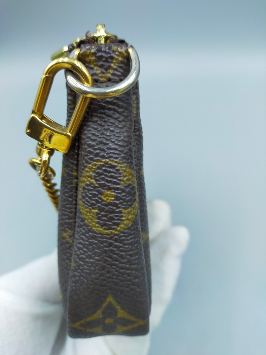 ☆LOUIS VUITTON モノグラム ミニ ポシェット アクセソワール M58009 ポーチ ブラウン ルイヴィトン_画像8