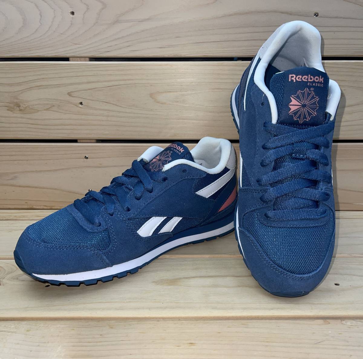 リーボック 23cm クラシック ジーエル 3000 エービーシー ネイビー Reebok CLASSIC GL3000 ABC レディース シューズ 天然皮革_画像2