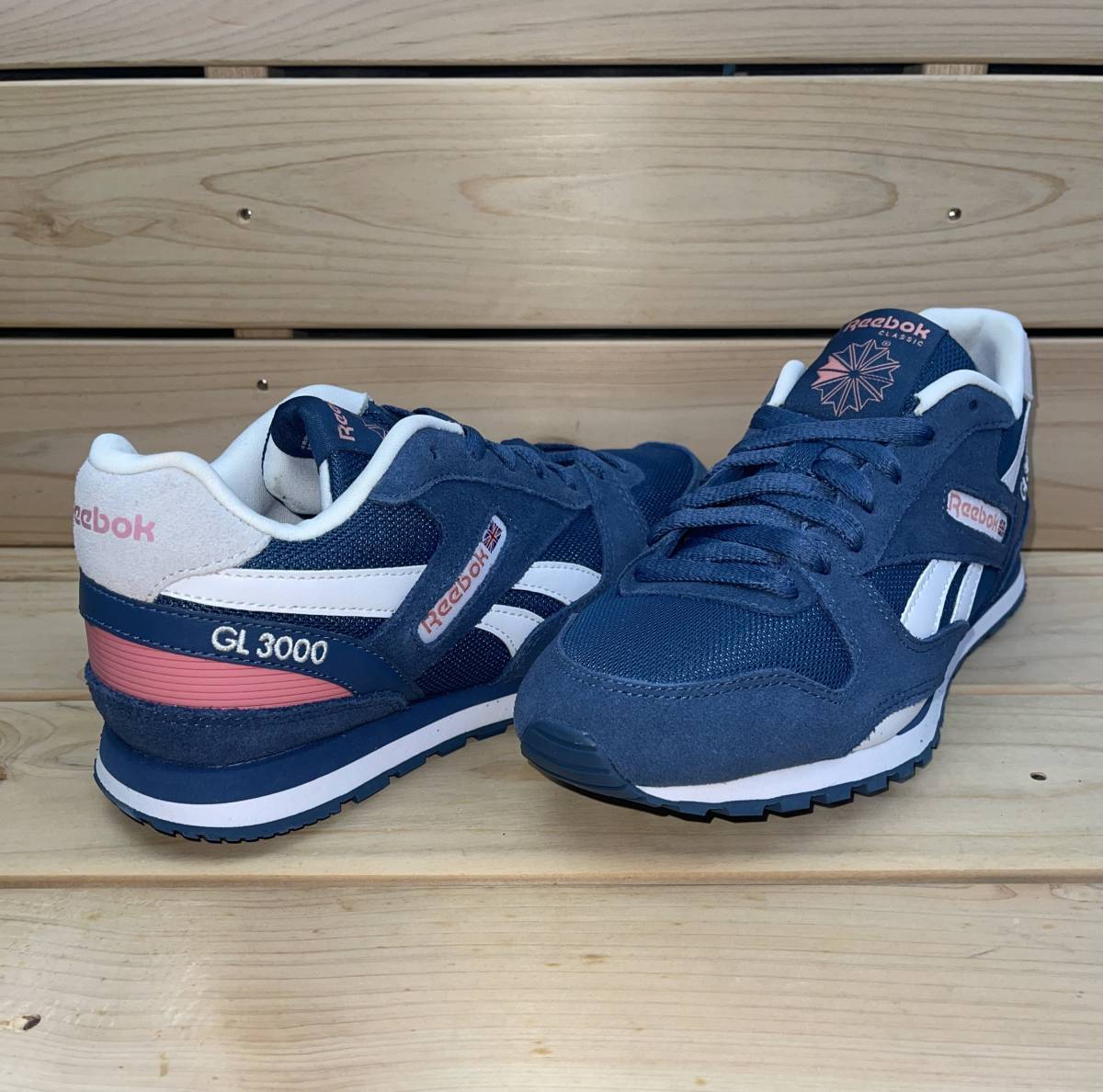 リーボック 23cm クラシック ジーエル 3000 エービーシー ネイビー Reebok CLASSIC GL3000 ABC レディース シューズ 天然皮革の画像5