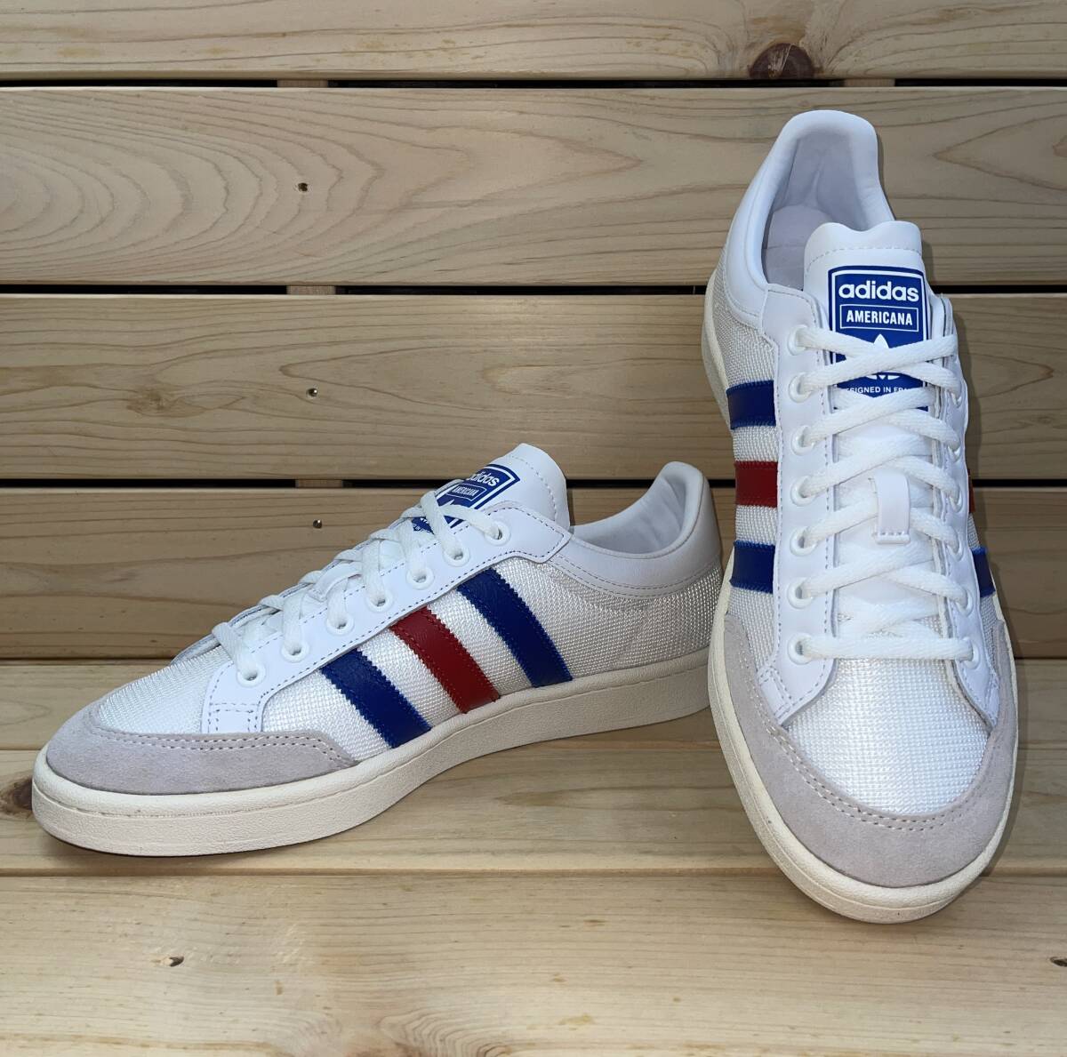 1円 スタート アディダス オリジナルス 26.5cm アメリカーナ ロー ホワイト adidas Originals AMERICANA LOW メンズ スニーカーの画像2