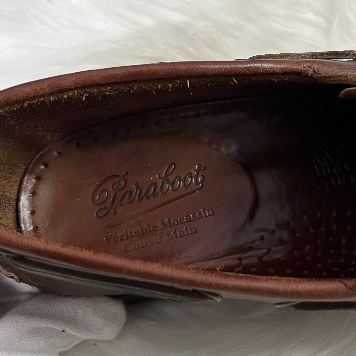 パラブーツ　paraboot デッキシューズ　25センチ　レザーになります^ ^