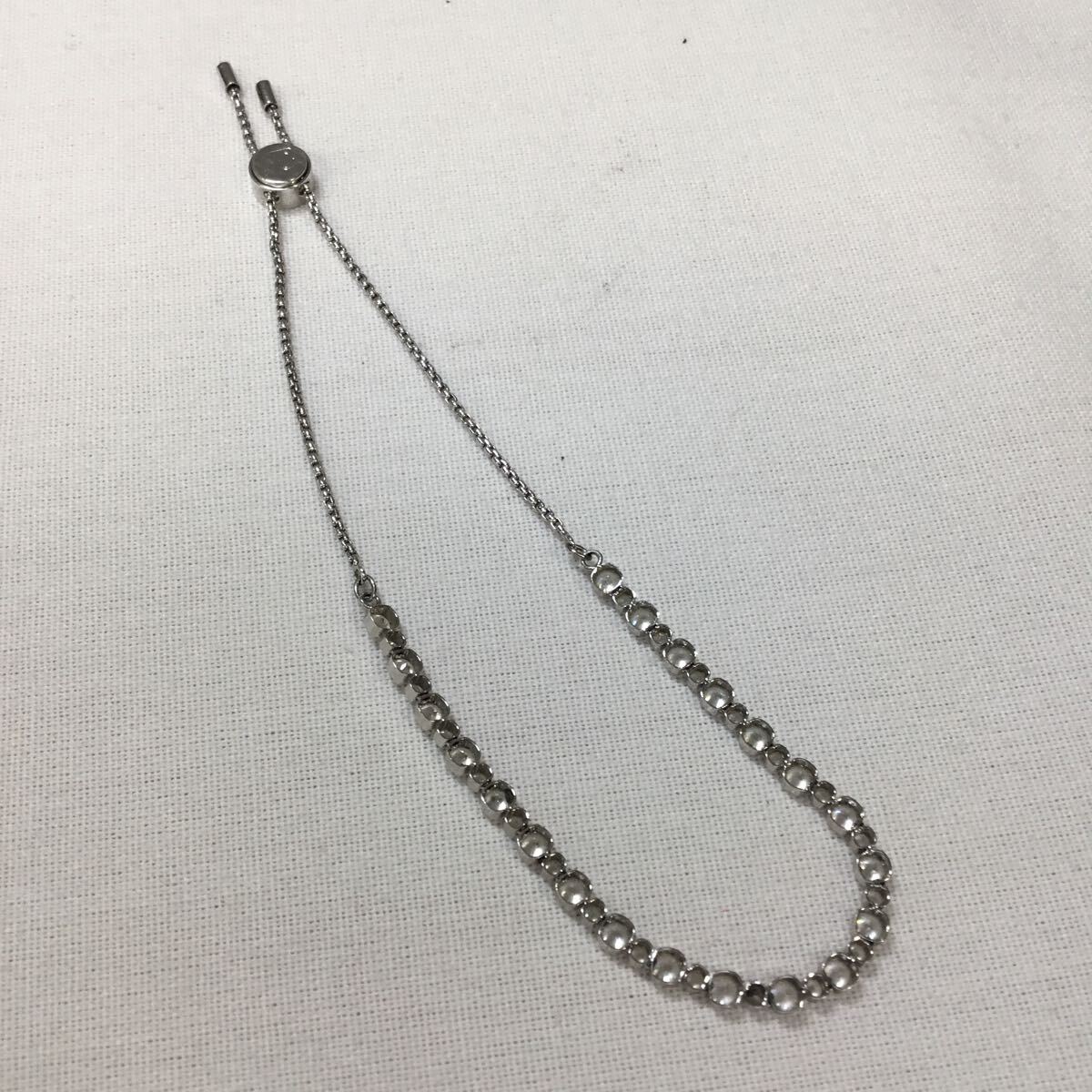 ◎【スワロフスキー】アクセサリー ブレスレット レディース 小物 装飾品 シルバー silver 全長12cm 重量3.0g SWAROVSKIの画像4