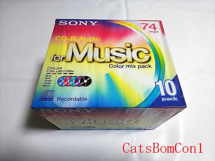 音楽用 CD-R SONY 74分 10枚パック 日本製 10CRM74CRAX Color mix pack [未開封] 録音用_画像1