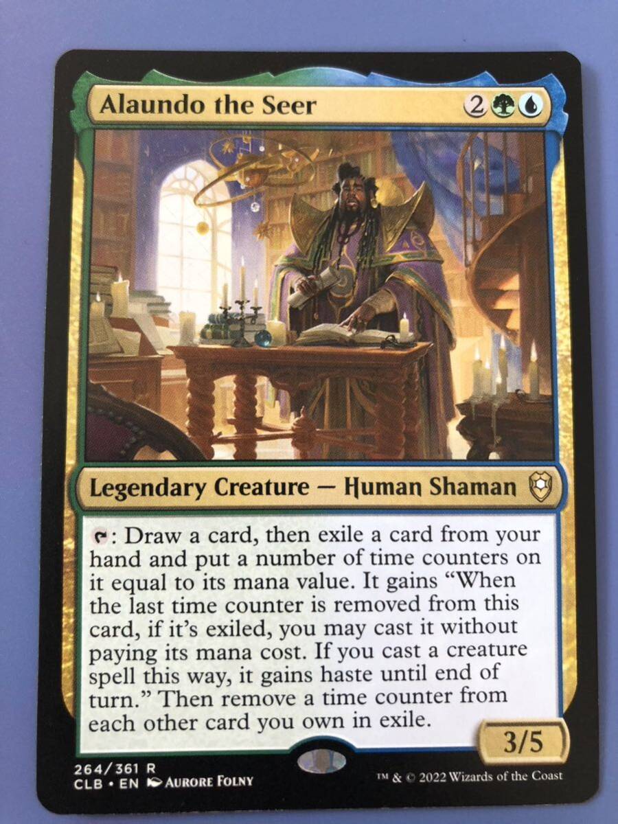 [AG-MTG] (264)《予見者、アローンド/Alaundo the Seer》[CLB] 金R英語版_画像1