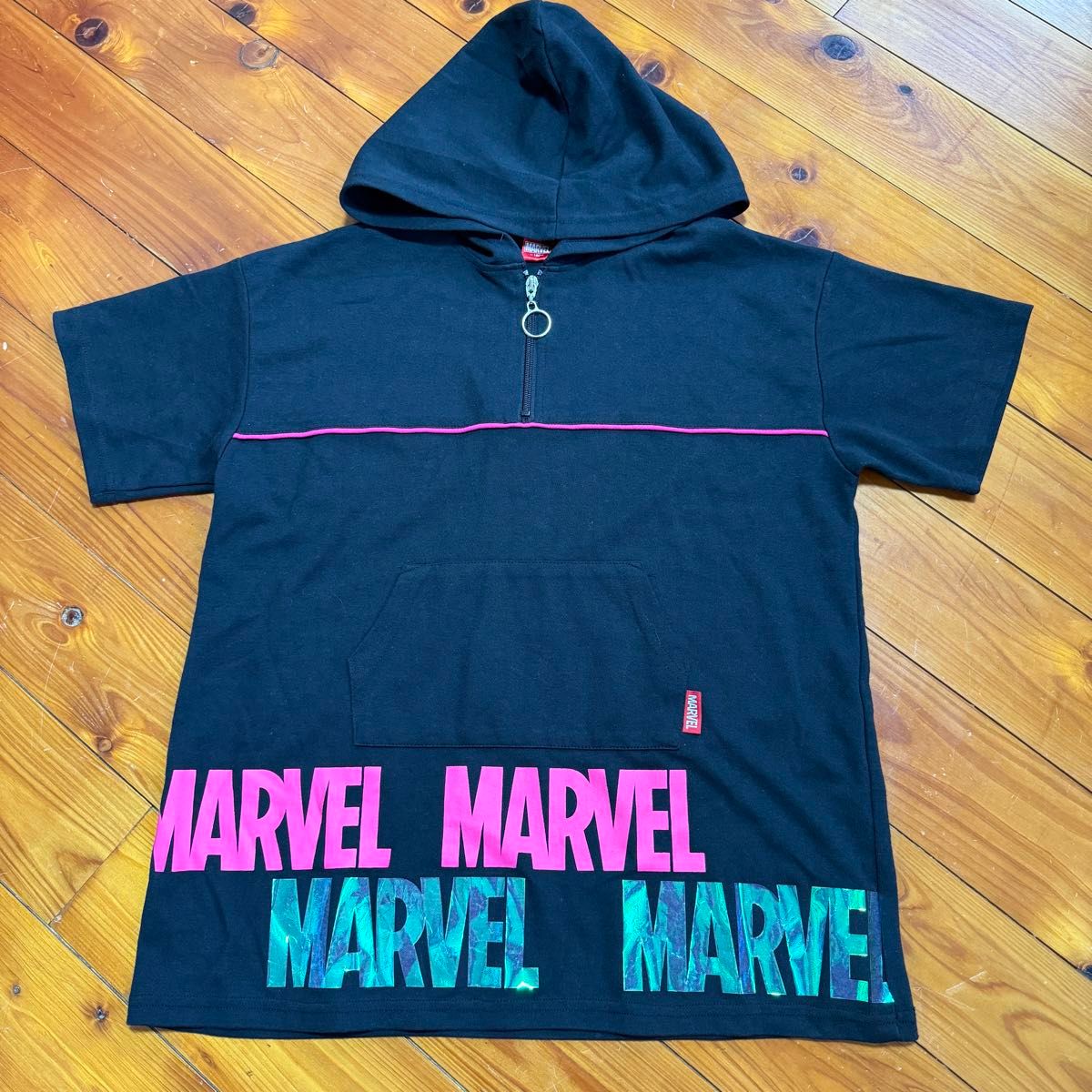 marvel マーベル　半袖　パーカー　フーディー　Tシャツ　160