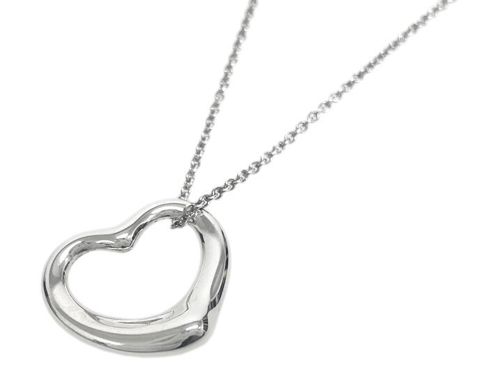 全ての ペレッティ エルサ ティファニー TIFFANY&Co. オープンハート 箱・袋・保証書付 2.9g 925 SV 銀 シルバー SILVER ペンダント ネックレス オープンハート