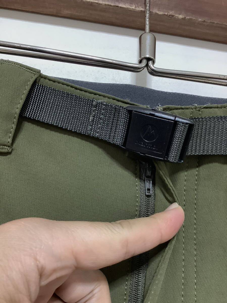 C-1223 Marmot マーモット MJP-S4518W トレッキングパンツ ナイロンパンツ Sサイズ オリーブ レディース ストレッチ入り_画像3