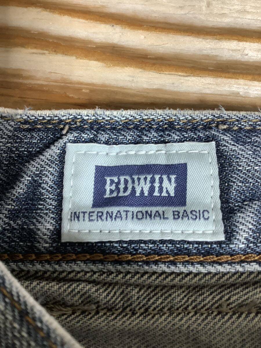 E-1255 EDWIN INTERNATIONAL BASIC エドウィン インターナショナルベーシック 402 デニムパンツ W30 ジーンズ ジーパン 日本製_画像4