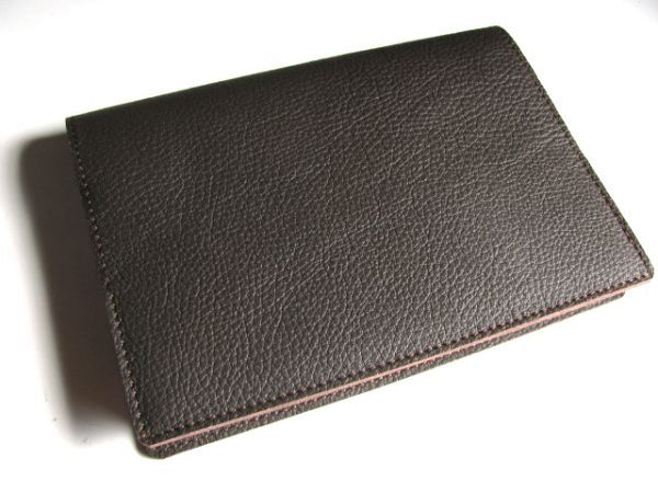 (m04) original leather separate volume size book cover B6 four six stamp ( cow shrink leather ) dark brown W300