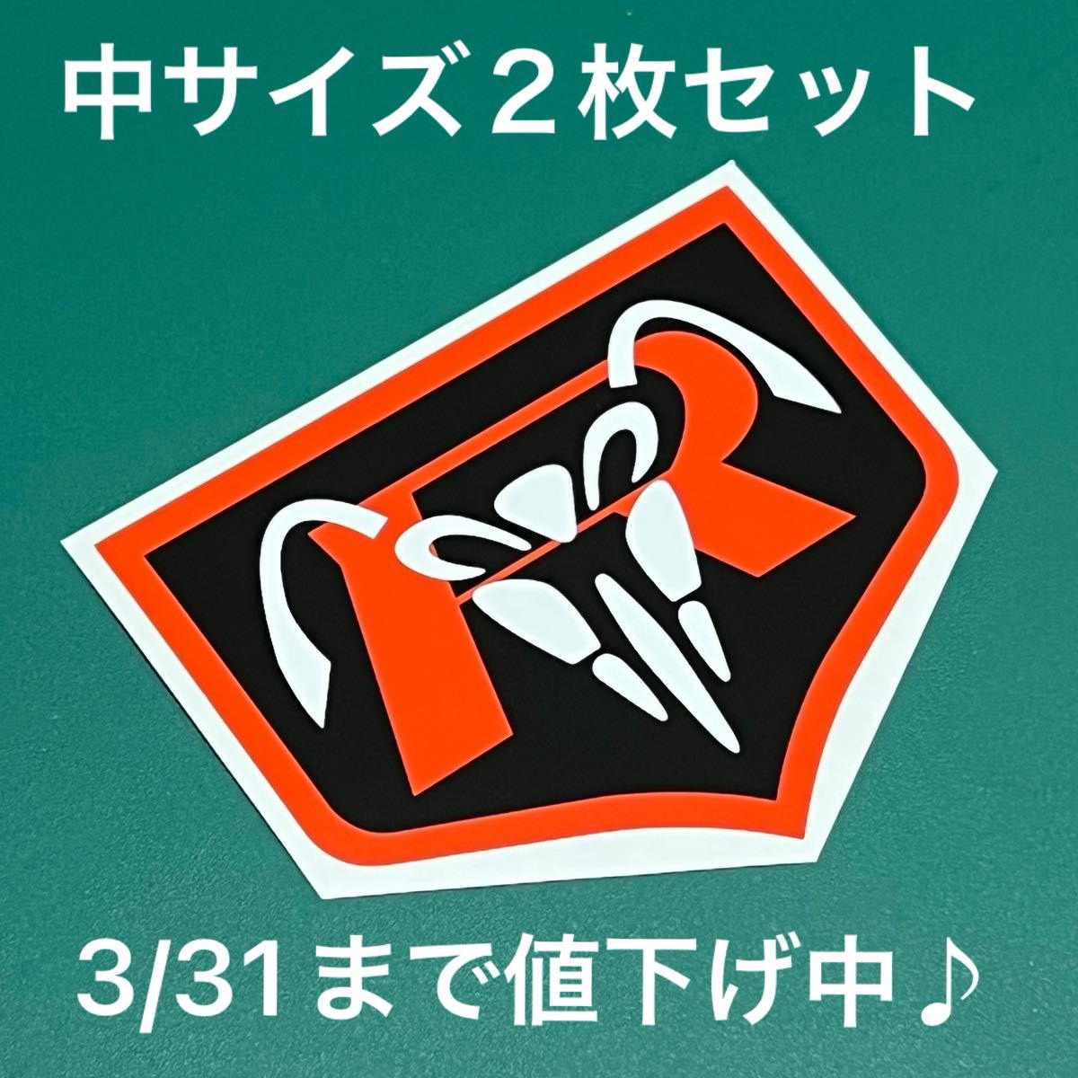 【中サイズ２枚セット】仮面ライダー 立花レーシング サイクロン号 デカール（シール・ステッカー）