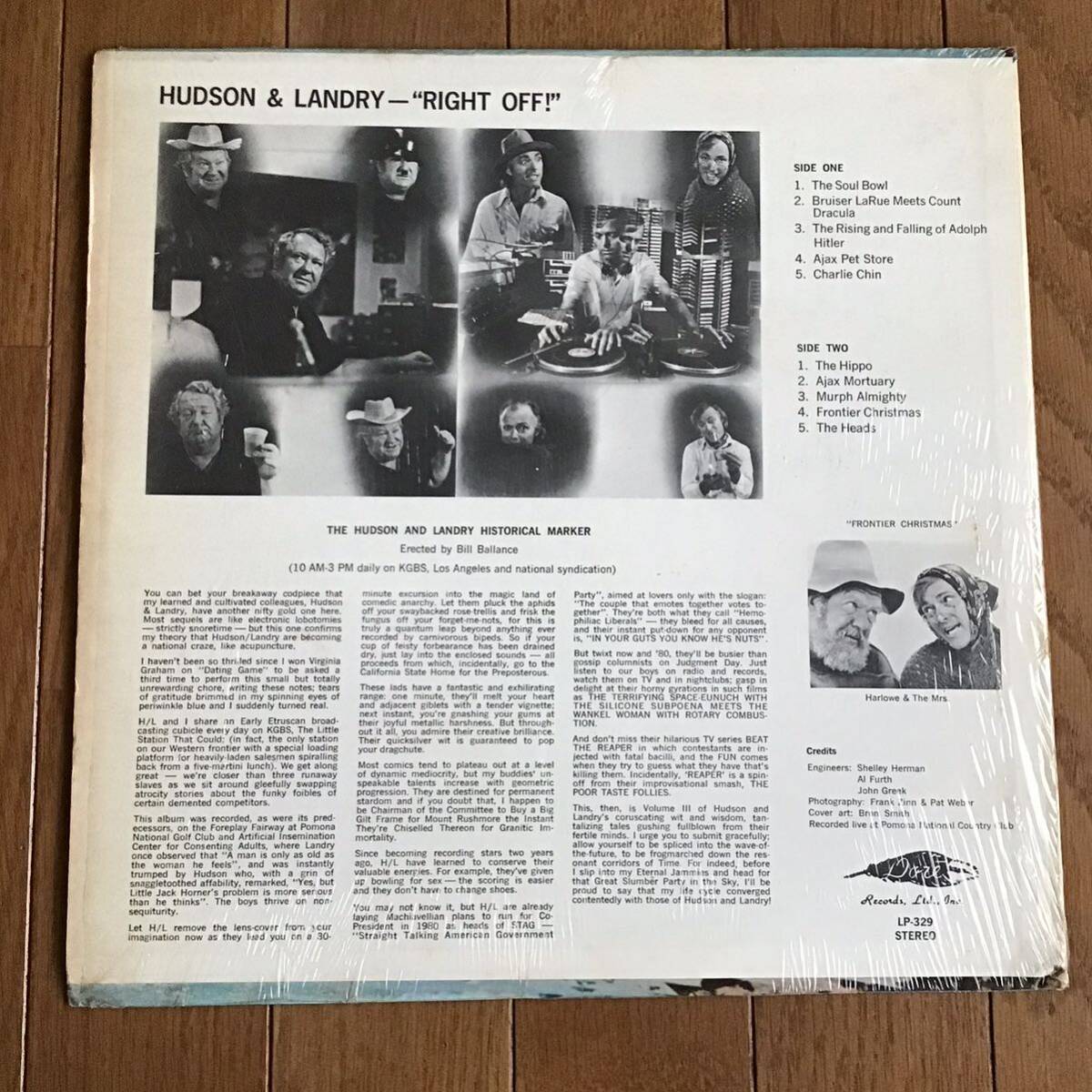 US盤 LP / Hudson & Landry Right Off シュリンク_画像2
