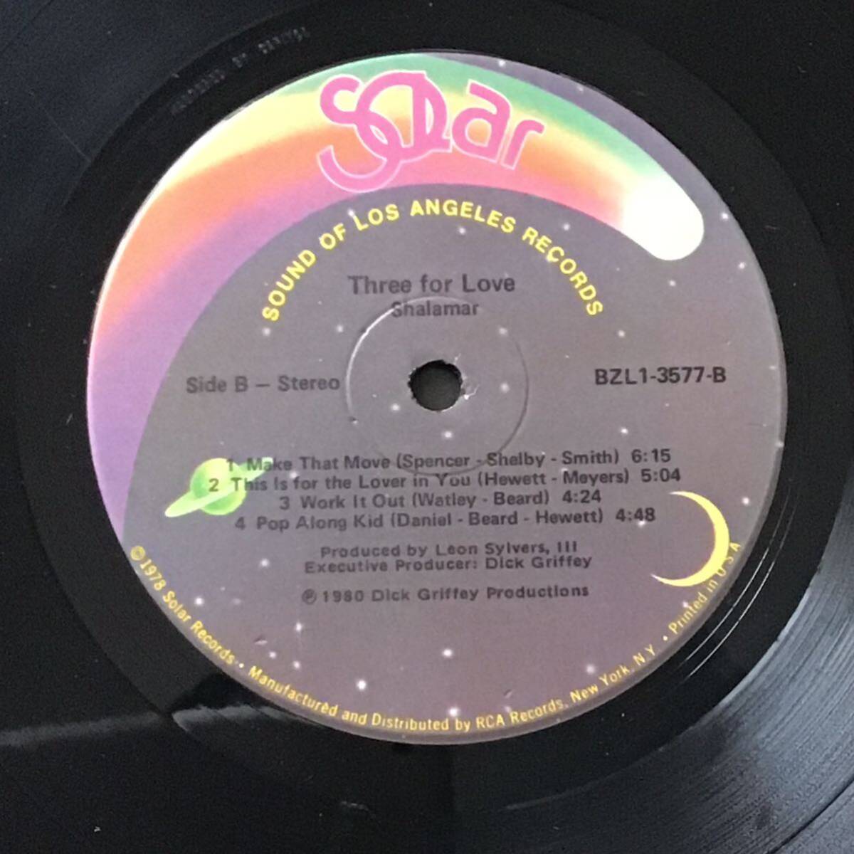 US盤 LP / Shalamar Three For Love / BZL1-3577 オリジナルスリープ_画像3