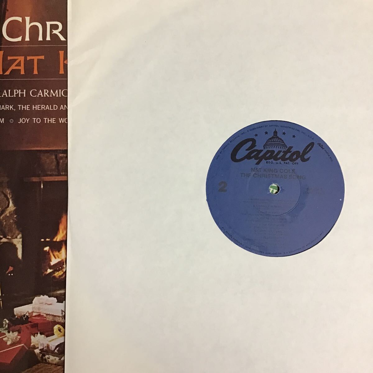 US盤 LP シュリンク/ Nat King Cole / The Christmas Song SM-1967_画像3