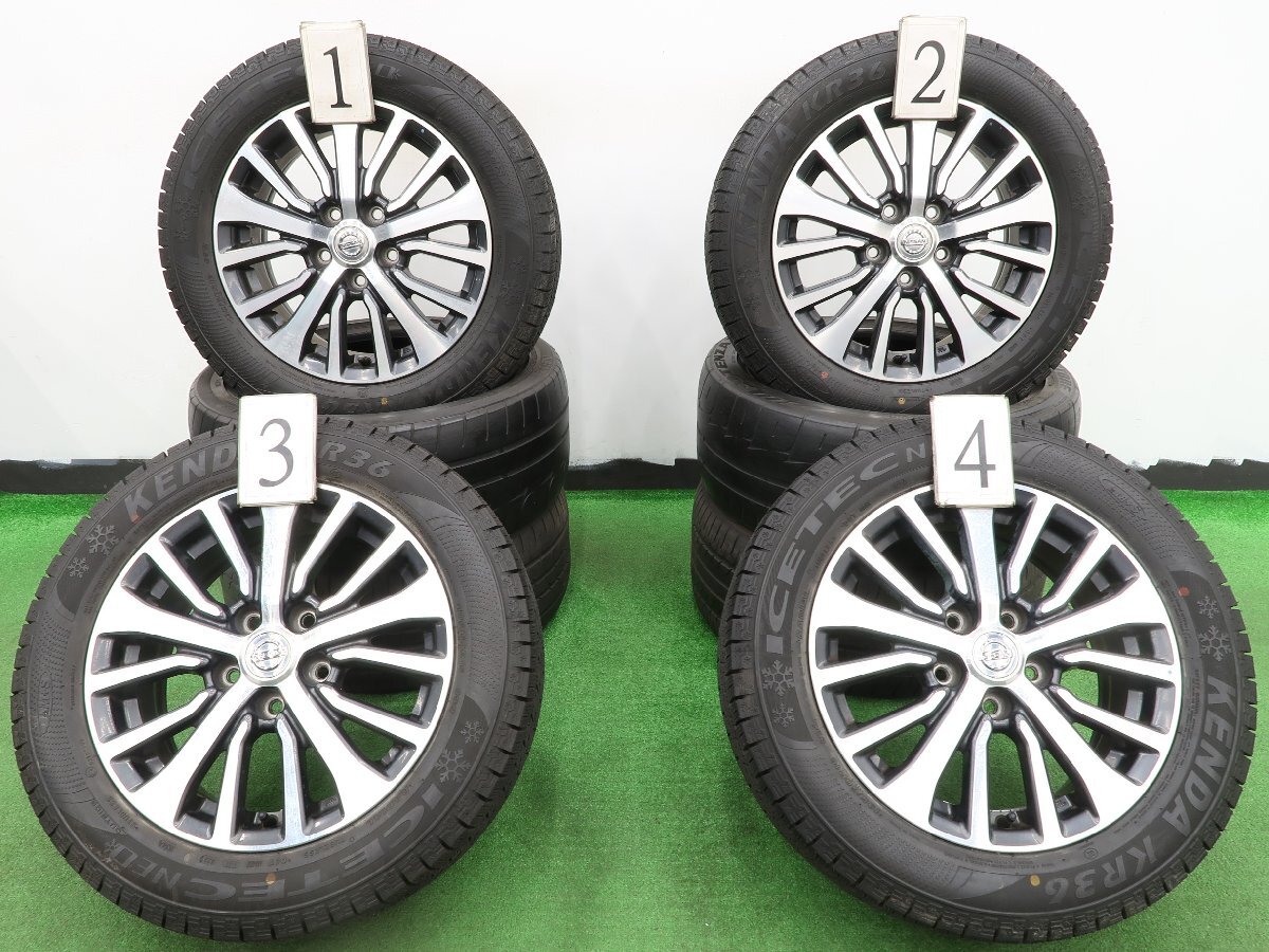 4本 日産 C26 セレナ ハイウェイスター 純正 16インチ スタッドレス バリ溝 KENDA KR36 ICETEC NEO 2021年 195/60R16 C27 ニッサン ENKEI_配送料金は下記をご確認下さい。