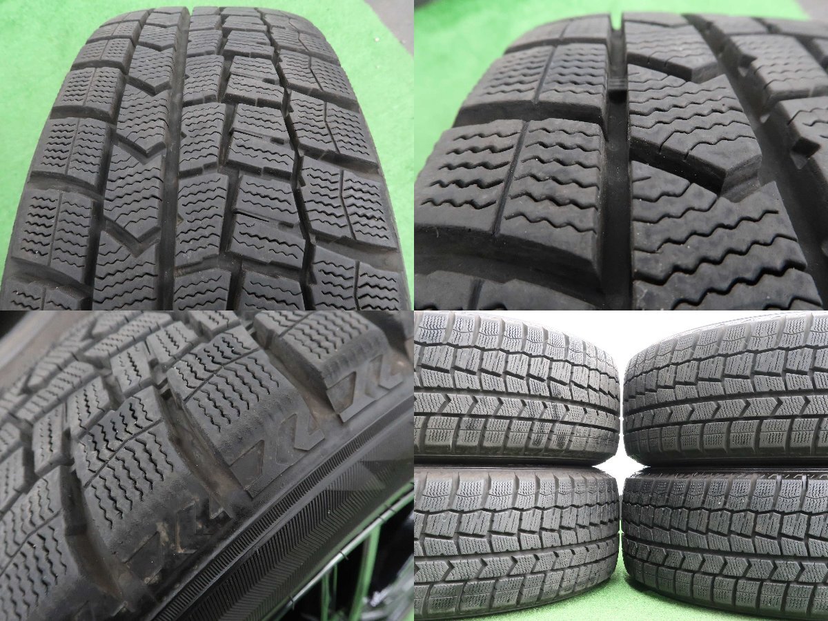 4本 Weds Sport SA-54R 16インチ 6.5J +38 4H 100 スタッドレス ダンロップ ウインターマックス WM02 195/55R16 アクア MAZDA2 ノート E12_画像10