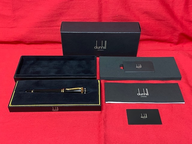 Обратное решение! редкий! Dunhill Dunhill Fountain Pen Century Man NWD1553 Черная смола золотая ручка.