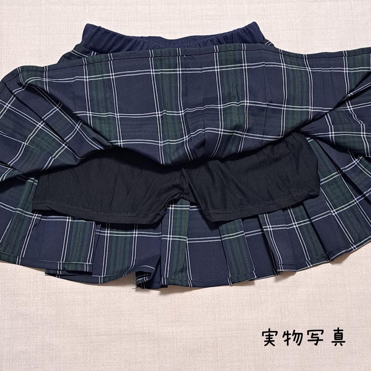 新品　キッズ　女の子　フォーマル　150 スーツ　セット　卒業式　入学式　 ブレザー リボン チェックスカート 紺