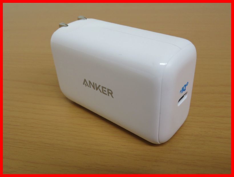 2311★D-1196★Anker PowerPort III 65W Pod PD 充電器 USB-C PowerIQ 3.0 Gen2 ホワイト 白　中古品_画像1