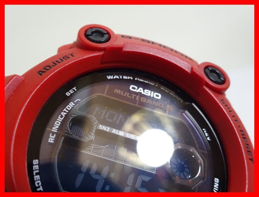 2403★F-1774★CASIO G-SHOCK GW-7900RD カシオ ジーショック 腕時計 電波ソーラー デジタル バーニングレッド 中古の画像2