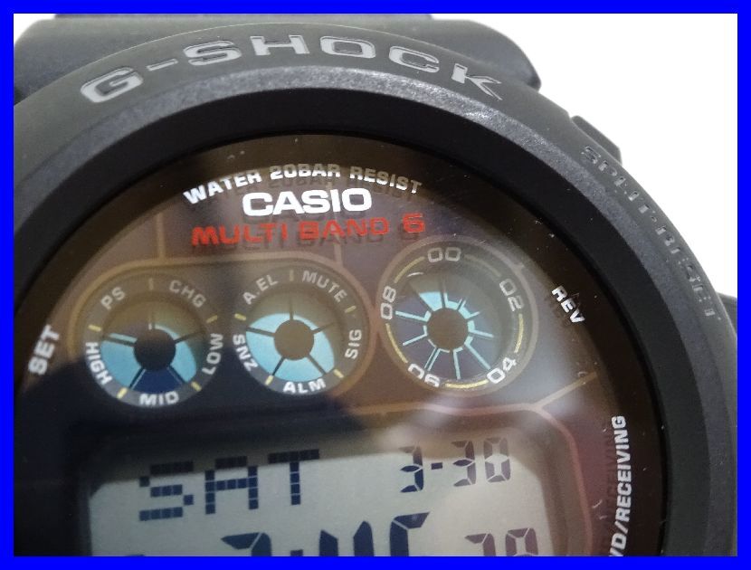 2403★F-1801★CASIO G-SHOCK GW-6900 カシオ ジーショック 腕時計 電波ソーラー デジタル ブラック 中古の画像3