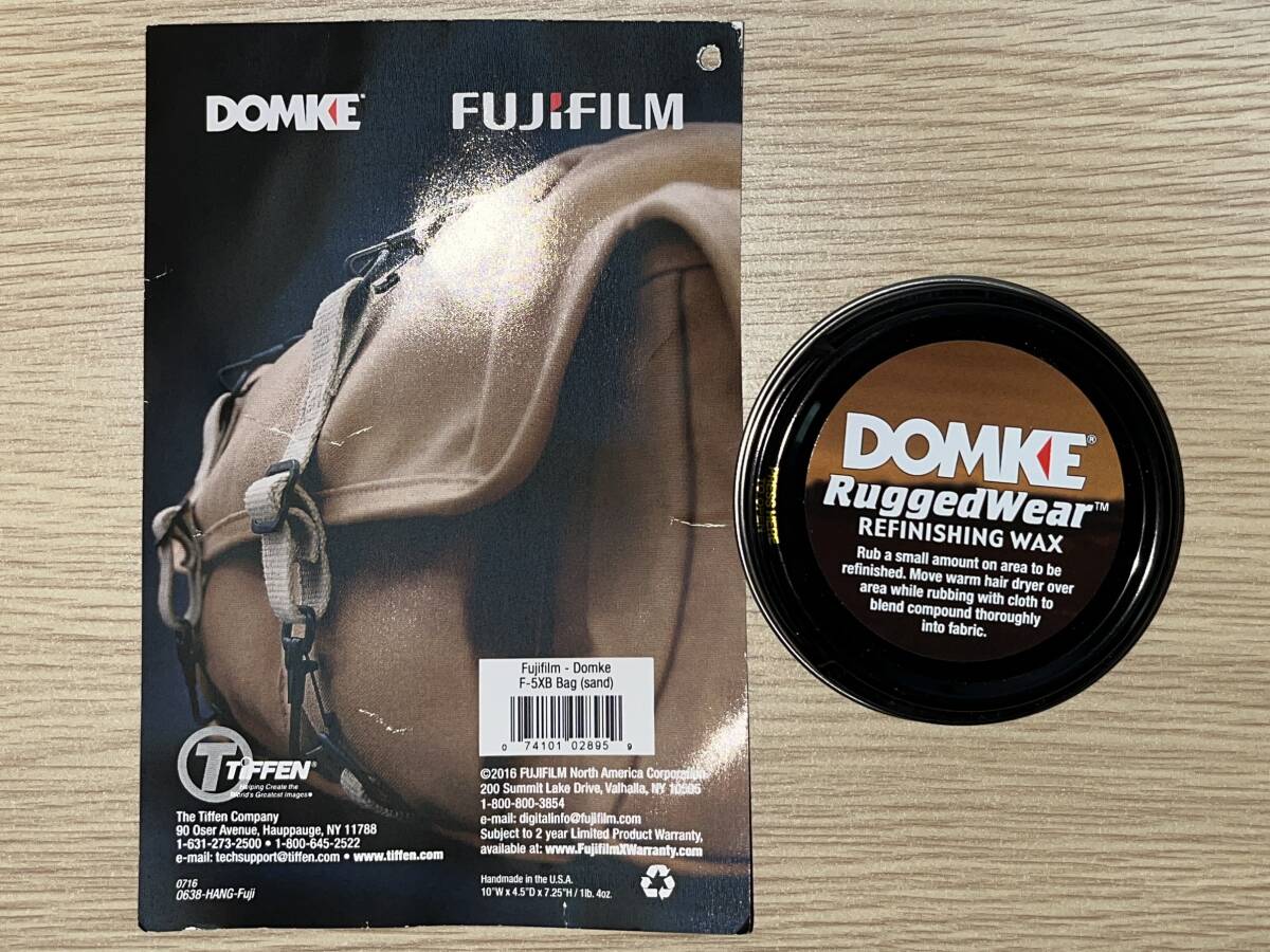 貴重【送料込】 DOMKE ドンケ F-5XB サンド(ワックスウェア) 富士フィルムXシリーズコラボモデル FUJIFILM X-Series_付属品ワックス未使用