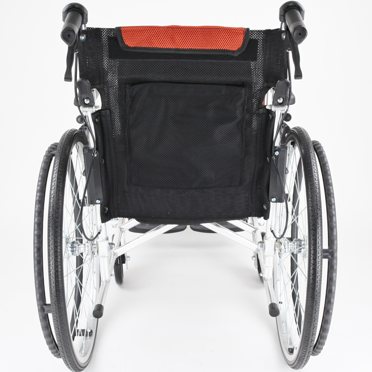 車椅子 車いす 車イス 軽量 コンパクト 自走式 禅ライト オレンジ G201-OR カドクラ Mサイズの画像7