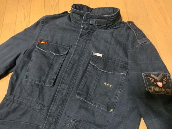 ■BILLABONG ビラボン 中綿 ジャケット サイズM グレー系 中古良品 _画像2