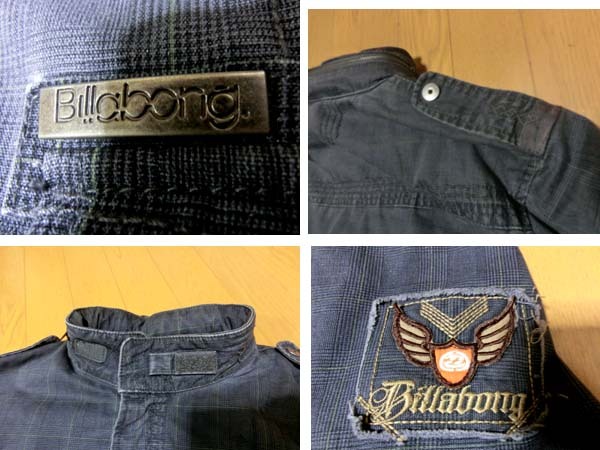 ■BILLABONG ビラボン 中綿 ジャケット サイズM グレー系 中古良品 _画像5