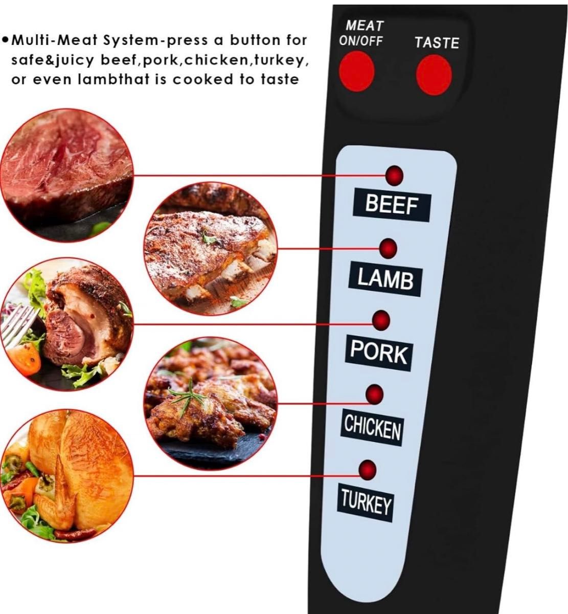 訳あり　食品用温度計　デジタル肉調理用温度計　インスタント読み取り　液晶画面