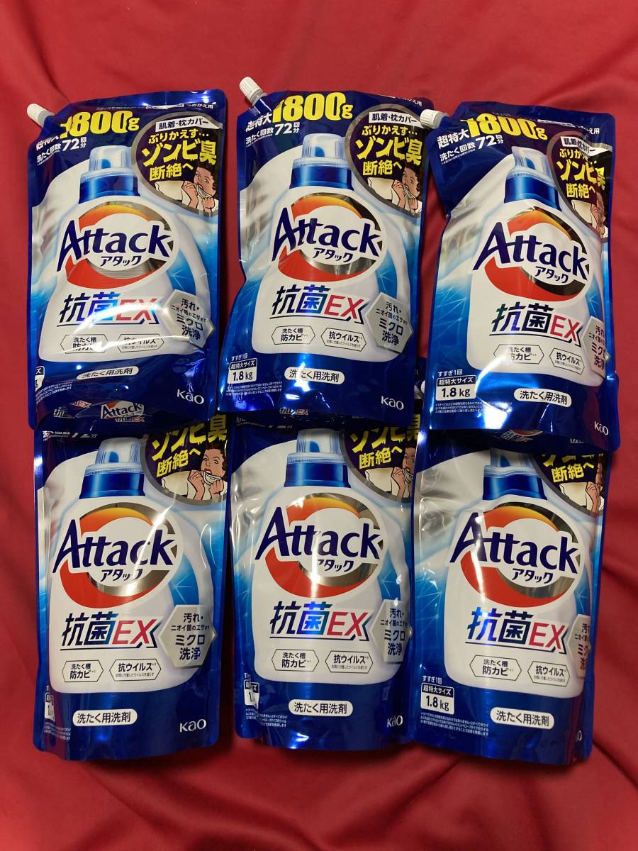  Kao attack anti-bacterial EX1800g×6