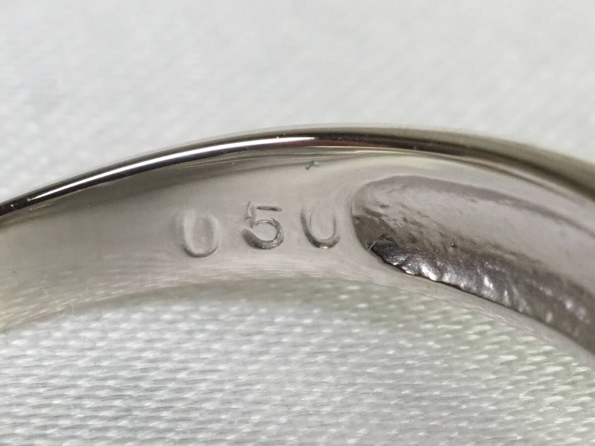 【3192E】Pt900プラチナ 天然ダイヤモンド 0.50ct/4.4g リング 指輪 ♯10_画像9
